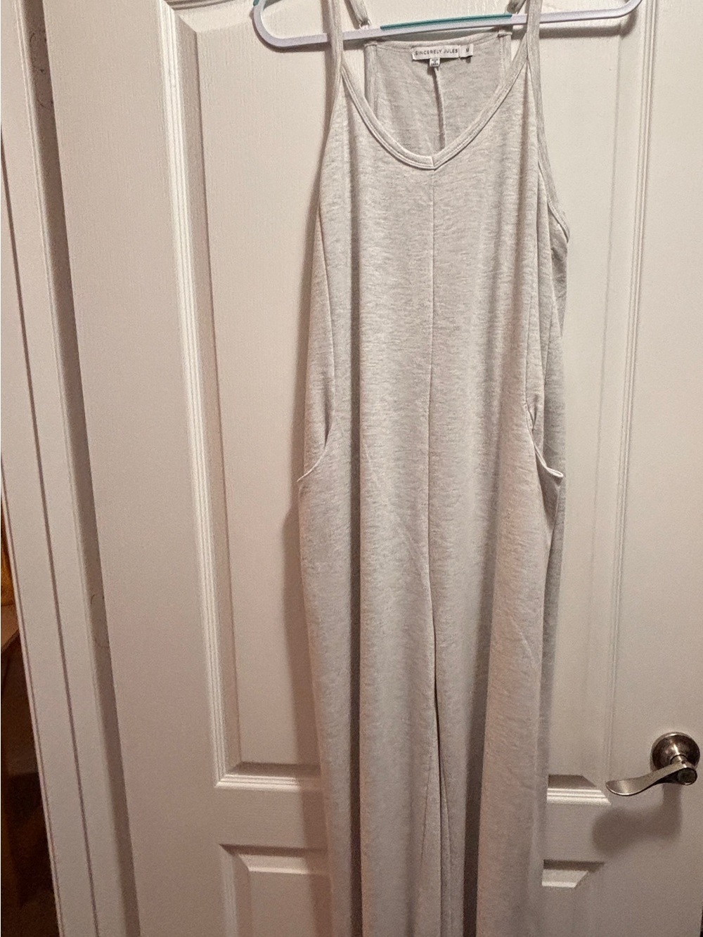 Sincerely Jules Light Gray Sleeveless Jumpsuit